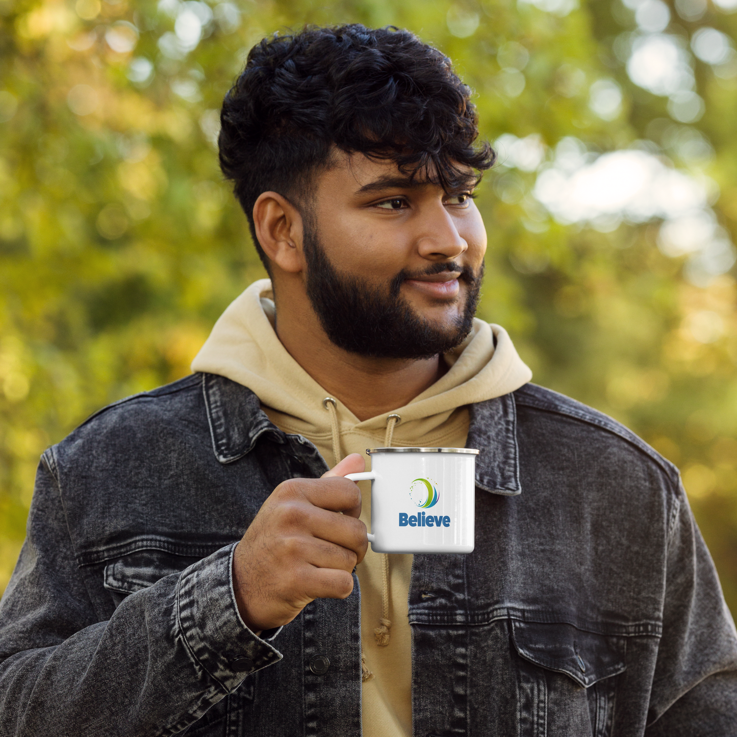 Believe Enamel Mug