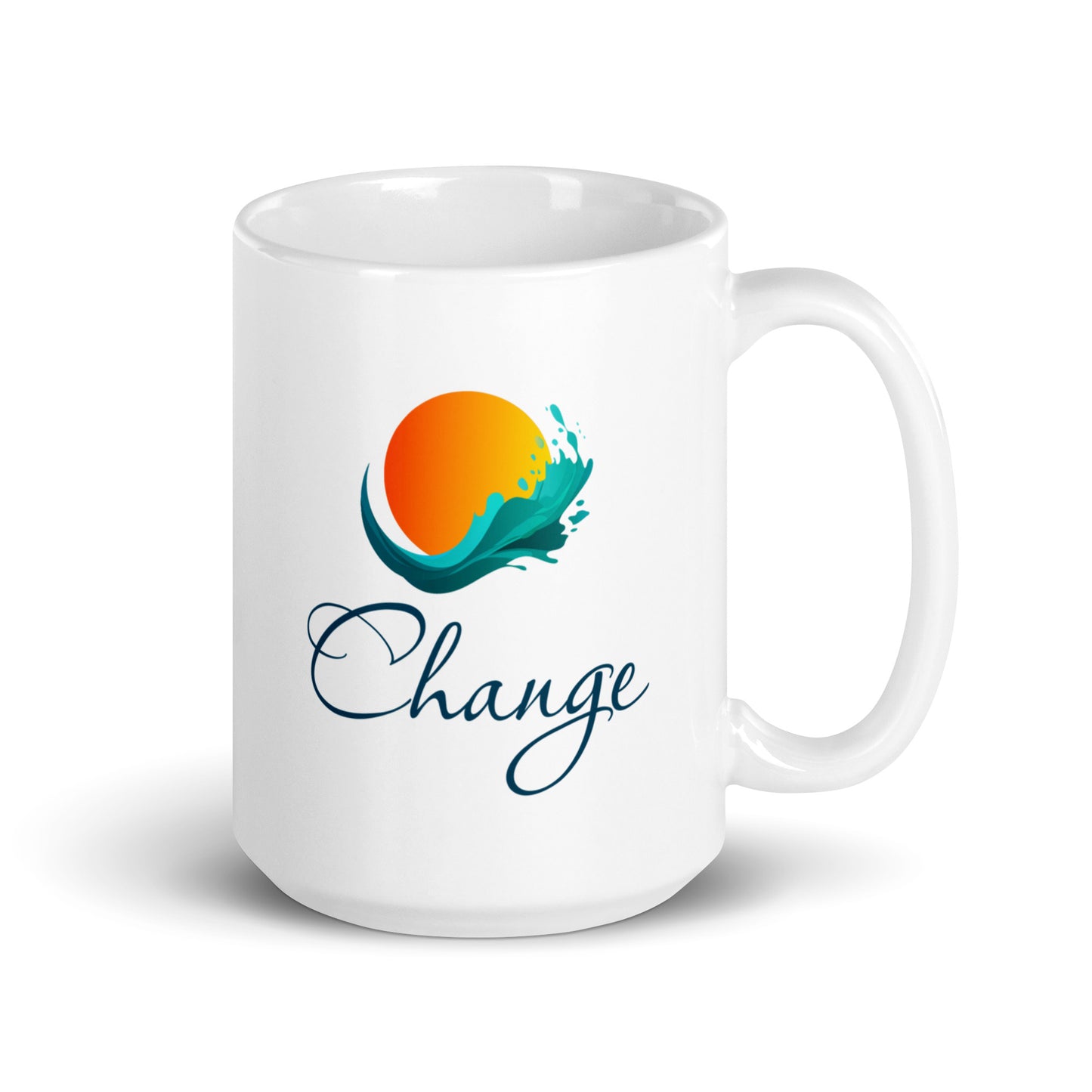 Change White glossy mug