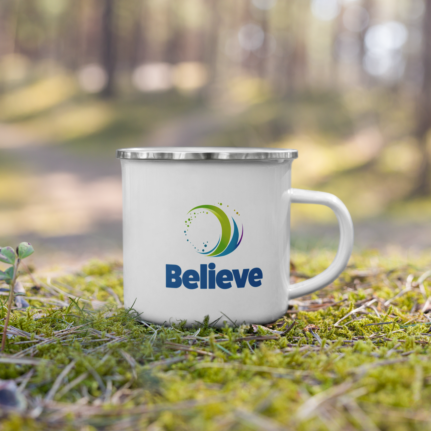 Believe Enamel Mug